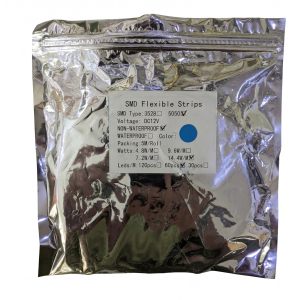 ROLLO CINTA LED 12V COLOR AZUL 5 MTS 4.8 w XMTS