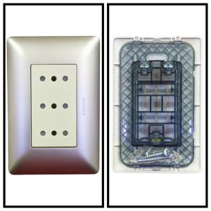 ENCHUFE TRIPLEX 10A CHAMPAGNE