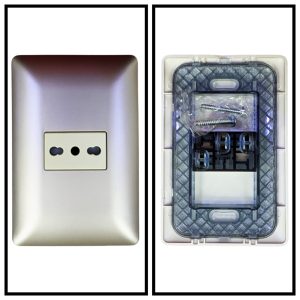 ENCHUFE SIMPLE BIPASO 10/16A CHAMPAGNE