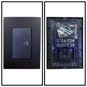 PULSADOR DE TIMBRE TECLON NEGRO 10A