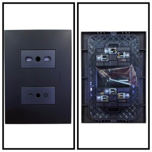 ENCHUFE SIMPLE 10A+ENCHUFE SIMPLE 10/16A NEGRO