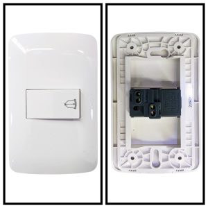 PULSADOR TIMBRE 10A BLANCO ARMADO LEXO