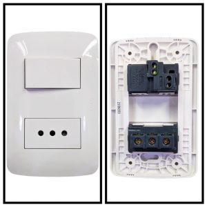 INT 9/12 +TOMA CORRIENTE 10A BCO ARMADO LEXO