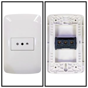 TOMA CORRIENTE SIMPLE 10A BLANCO ARMADO LEXO