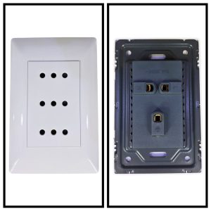 TOMA CORRIENTE TRIPLEX 10A BCO LEXO