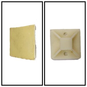 BASE ADHESIVA 30X30MM ELEM. FIJACION BLANCO