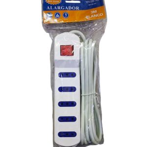 ALARGADOR BLANCO 2P+T 10A 3MTS