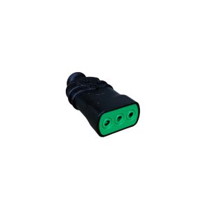 ENCHUFE HEMBRA 2P+T 10A 250VAC NEGRO FANTON