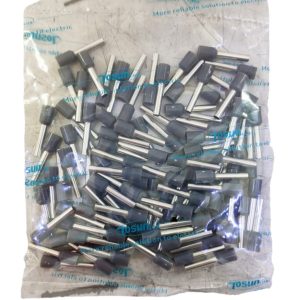BOLSA 100 UNIDADES FERRULES E2508 GRIS 14 AWG