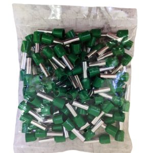 BOLSA 100 UNIDADES FERRULES E6012 VERDE 10 AWG