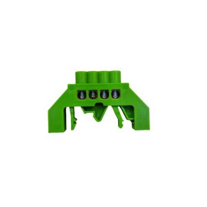 BARRA BRONCE AISLADA RIEL DIN VERDE 4P